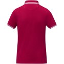 Damska koszulka polo Amarago z kontrastowymi paskami i krótkim rękawem czerwony