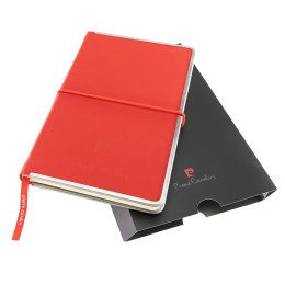 Notes Pierre Cardin Highscribe A5 z metalowymi krawędziami kolor Czerwony