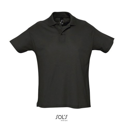 SUMMER II MEN POLO 170g Czarny / Czarny opal 3XL