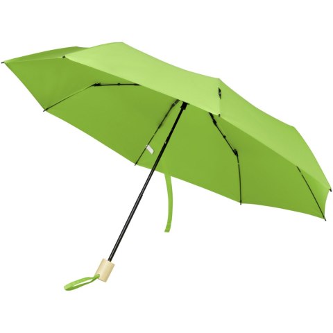 Składany wiatroodporny parasol 51 cm z PET z recyklingu Birgit zielony limonkowowy (10914563)