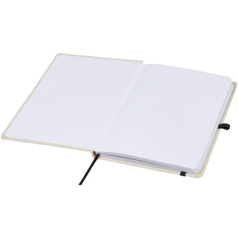 Tutico notatnik w twardej oprawie z bawełny organicznej piasek pustyni, czarny