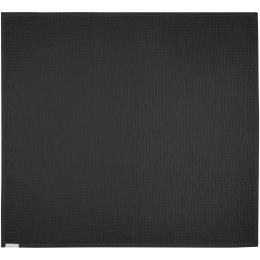 Abele koc z bawełny o waflowej strukturze o wymiarach 150 x 140 cm czarny (11333790)