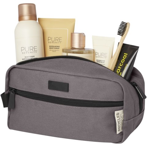 Joey kosmetyczka o pojemności 3,5 l z płótna z recyklingu z certyfikatem GRS szary