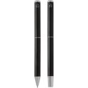 Lucetto zestaw upominkowy obejmujący długopis kulkowy z aluminium z recyklingu i pióro kulkowe czarny (10783890)