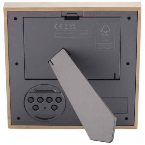 Sasa bambusowa ramka na zdjęcia ze stacją pogodową piasek pustyni