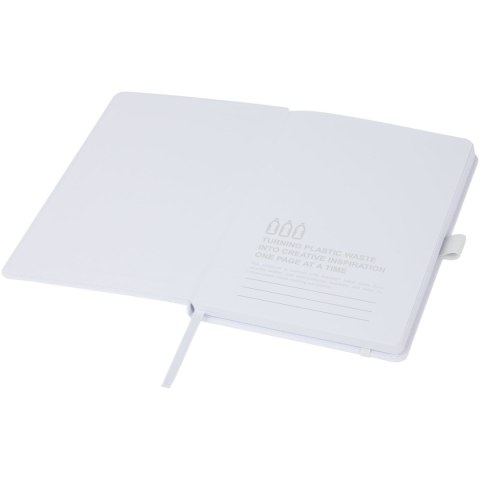 Thalaasa notatnik w twardej oprawie z plastiku pochodzącego z oceanów biały