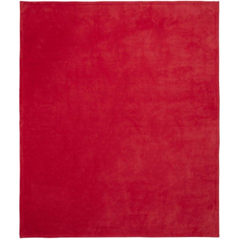 Koc z miękkiego polaru koralowego Bay czerwony