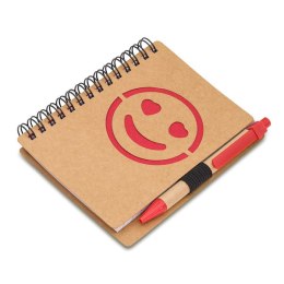 Notes gładki Smile, czerwony
