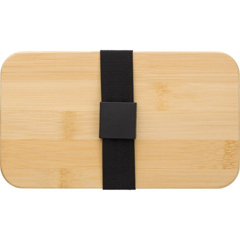 Pudełka śniadaniowe 2 w 1, 2x400 ml, bambusowe wieczko, sztućce