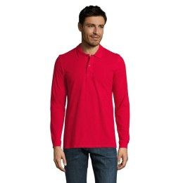 PERFECT MEN LSL POLO 180g Czerwony XXL (S02087-RD-XXL)