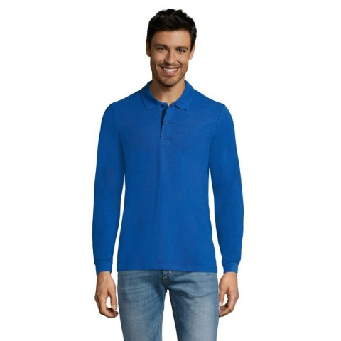 PERFECT MEN LSL POLO 180g Niebieski XXL (S02087-RB-XXL)