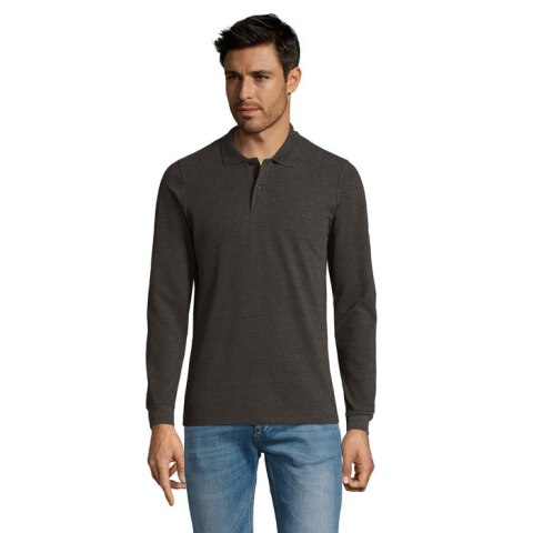 PERFECT MEN LSL POLO 180g charcoal melange XXL (S02087-CE-XXL)