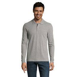 PERFECT MEN LSL POLO 180g grey melange 3XL (S02087-GY-3XL)