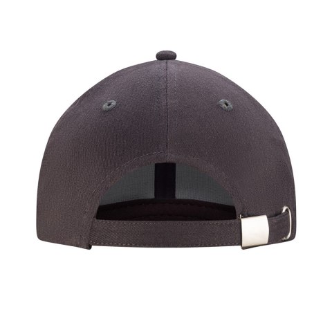 Czapka z daszkiem ciemno grafitowa, zapięcie metalowe