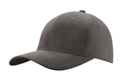 Czapka z daszkiem ciemno grafitowa, zapięcie metalowe
