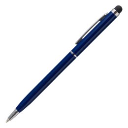 Długopis aluminiowy Touch Tip, granatowy