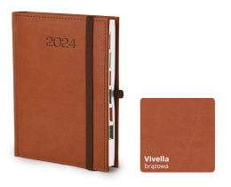 Kalendarz książkowy Firmowy z gumką A5 Vivella