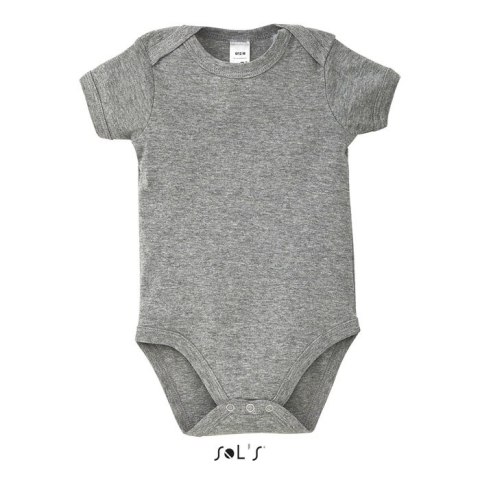 BAMBINO Dziecięce body 180g szary melanż XS