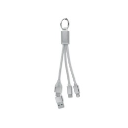 Kabel ładujący 4 w 1 typu C srebrny (MO2141-14)