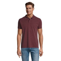 PERFECT MEN Polo 180g melanż czerwonobrunatny XL (S11346-HX-XL)