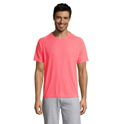 SPORTY MEN Koszulka neonowy koral XS (S11939-NC-XS)